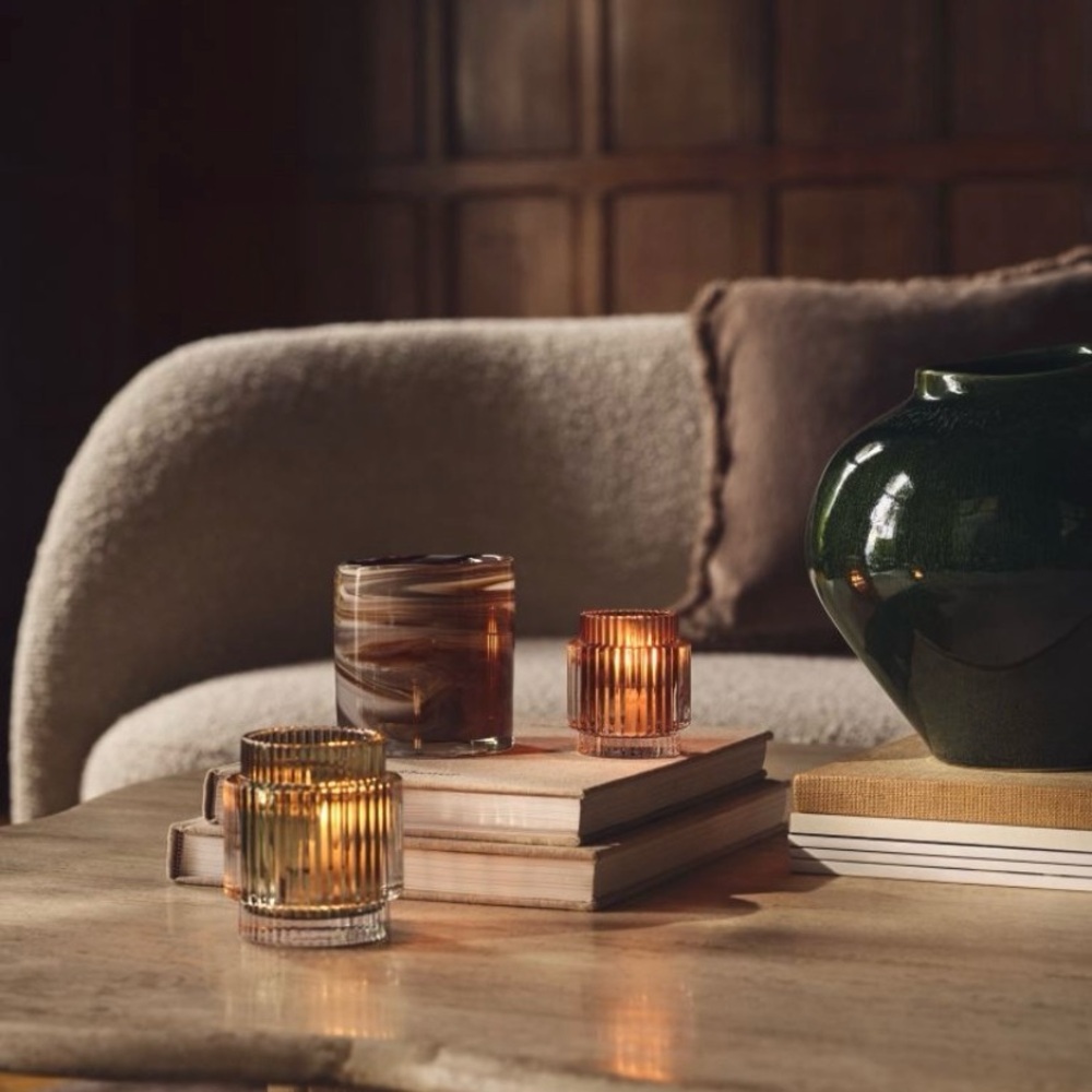 3 Candle Glass Holders